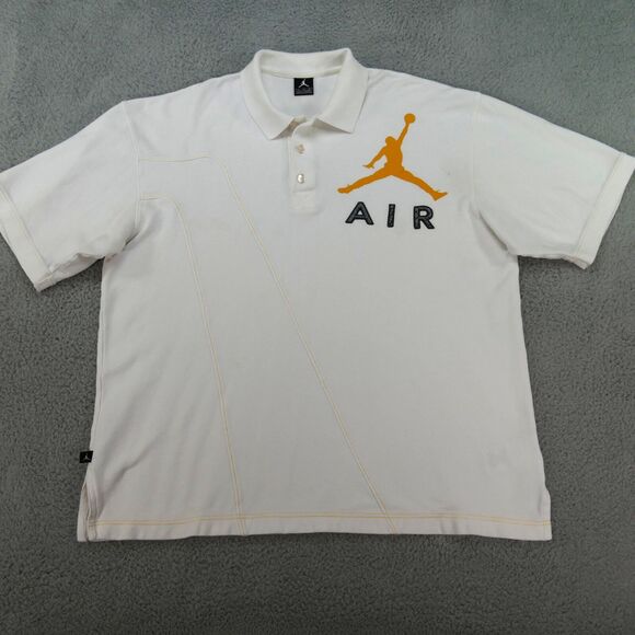 Vintage Air Jordan Polo Shirt Mens XL Polo Wings 23 Short Sleeve Y2K Jumpman - Picture 1 of 15